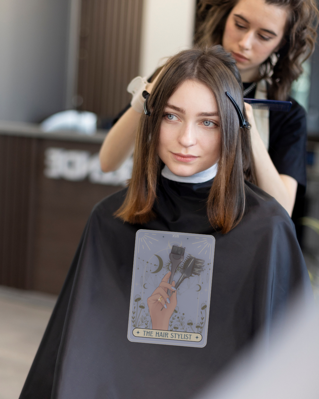 Tarot Card "The Hair Stylist" Premium Salon Cape